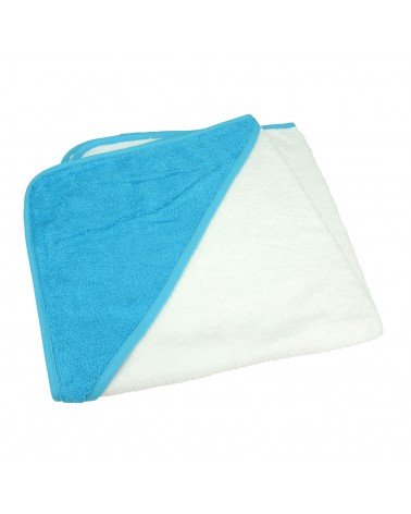 Cap de bain pour bébé 75 x 75 cm White/Aqua Blue