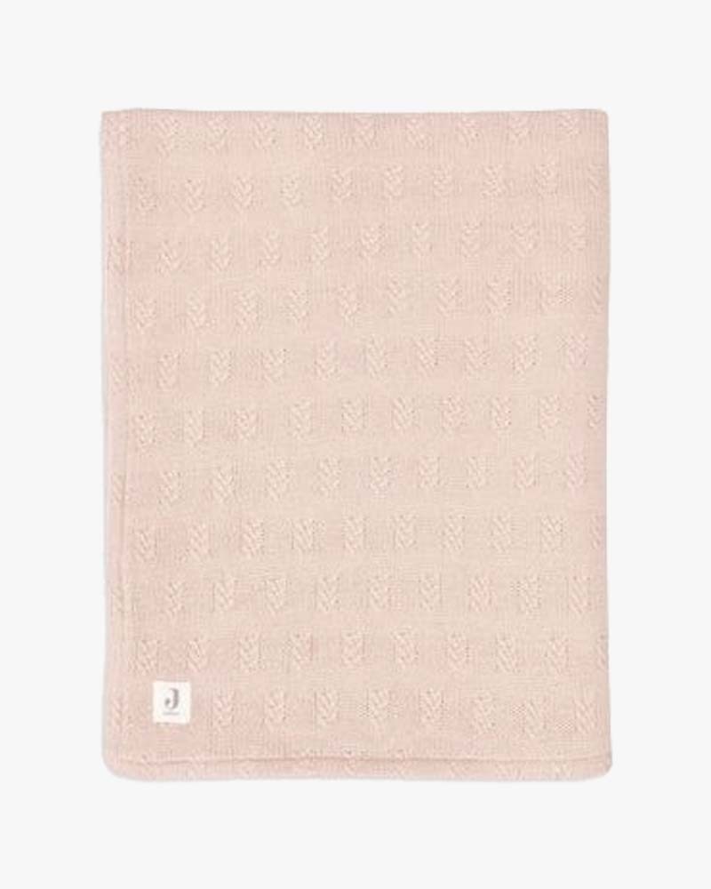 Couverture Berceau 75x100cm Grain Knit - Wild Rose/Velvet