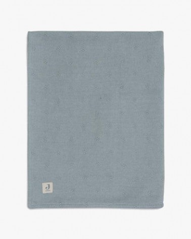 Couverture Berceau 75x100cm Cosy Knit - Sea Green/Velvet