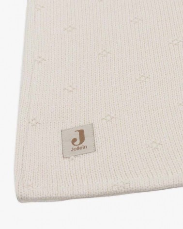 Couverture Berceau 75x100cm Cosy Knit - Ivory/Velvet