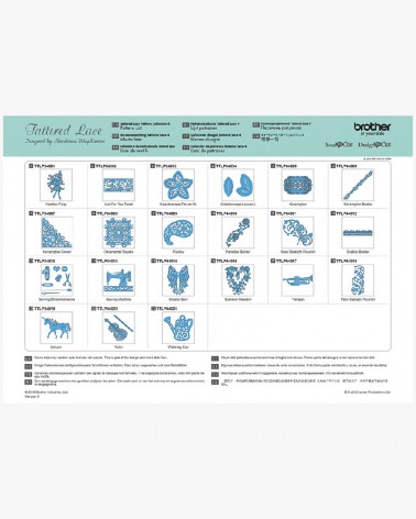 Collection n° 4 de motifs dentelle Tattered Lace Brother ScanNCut CATTLP04