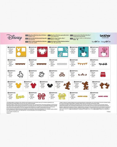 Collection de créations en papier « Mickey et Minnie » CADSNP01