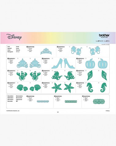 Collection de motifs Cendrillon et Ariel de Disney CADSNP07