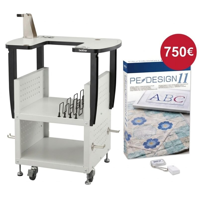 Achetez la Brother PR1X : recevez la table VRPRNSTD (valeur 549 €) et profitez de PE-Design 11 à 750 € au lieu de 1 599 €.
