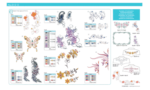 Collection de motifs de broderie n° 12 BLECUSB12 – Image 2