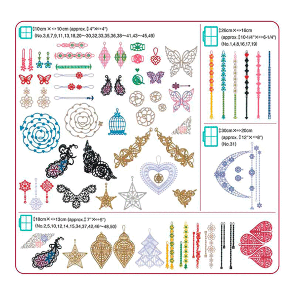 Collection de motifs de broderie n° 13 BLECUSB13 – Image 4
