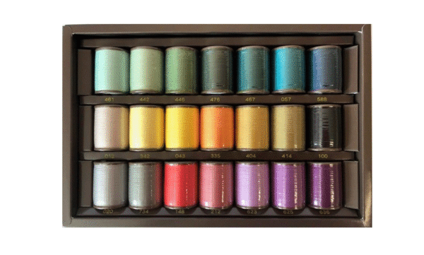 Boîte de fils à broder Brother Country CYT21 - 21 couleurs