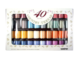 Boîte de fils à broder Brother Country CYT40 - 40 couleurs