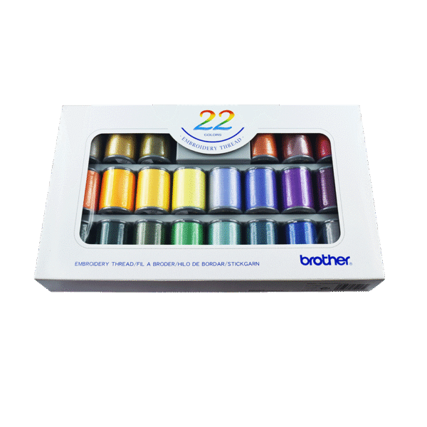 Boîte de fils à broder Brother ETS22N - 22 couleurs