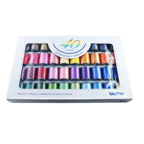 Boîte de fils à broder Brother ETS40N - 40 couleurs
