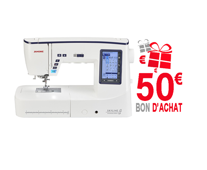 Promo Machine à coudre Janome Skyline S7 édition anniversaire