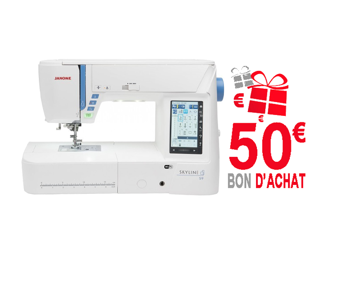 Promo Machine à coudre Janome Skyline S9 édition anniversaire
