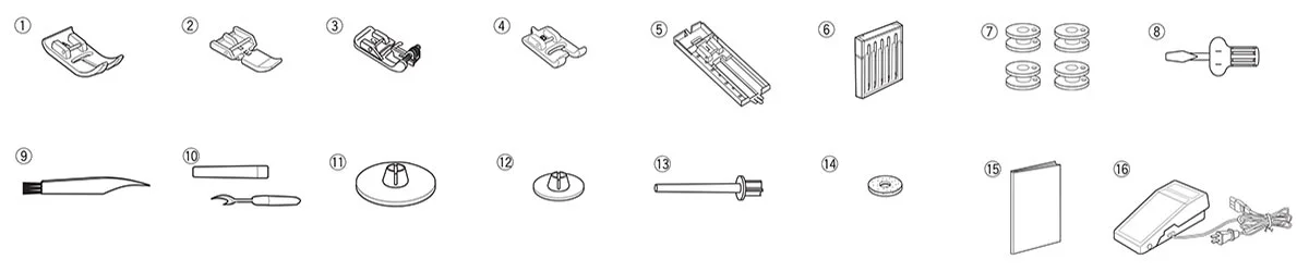Accessoires de la machine à coudre JANOME Sewist 21