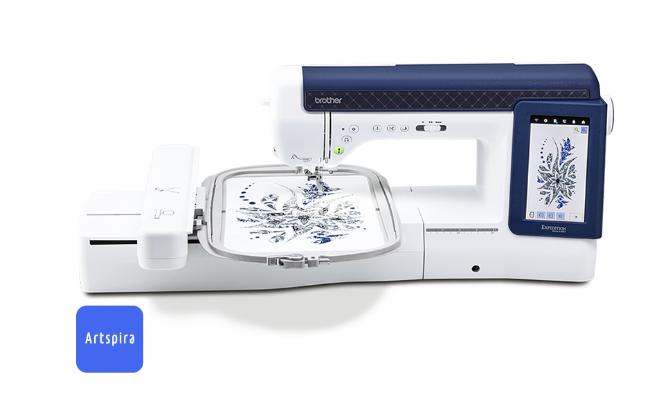Machine combinée couture et broderie Brother Innov-is BX1 Expedition avec grand écran tactile 7 pouces