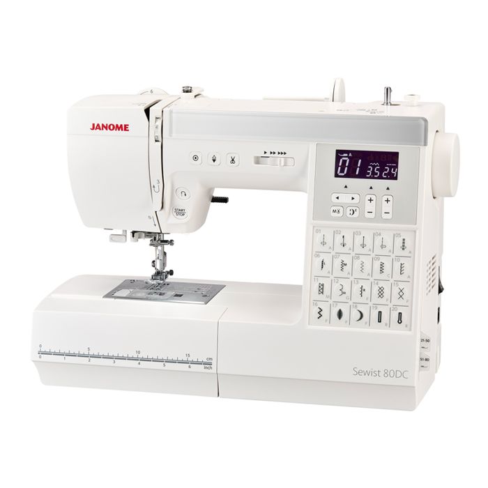 Machine à coudre électronique Janome Sewist 80DC chez JeBrode